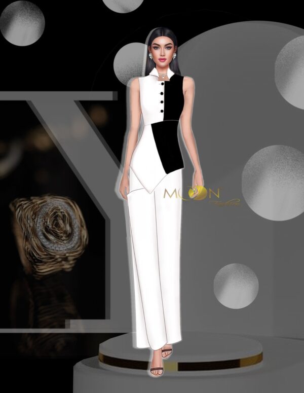 Set quần áo hiện đại, sang chảnh cho các tín đồ thời trang yêu thích phong cách trẻ trung, sang trọng. Phần áo thiết kế dạng không tay, ôm sát cơ thể kết hợp cùng quần ống suông mềm mại làm tôn lên vóc dáng và chiều cao cho người mặc.