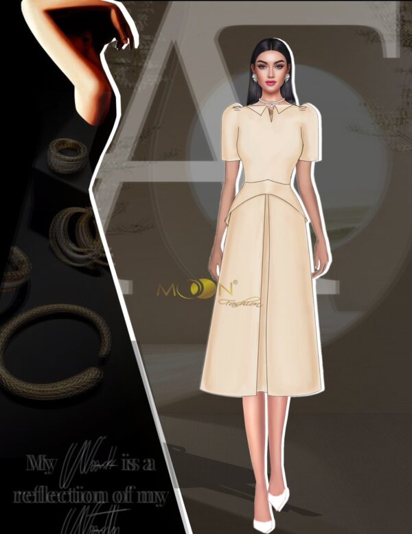 Một mẫu thiết kế rất phù hợp và được lòng dân văn phòng, yêu thích thời trang công sở. Mẫu đầm kín đáo, thanh lịch, nhẹ nhàng, thiết kế đơn giản nhưng không kém phần tinh tế. Form váy thoải mái, chất liệu mềm mại, tiện lợi cho người mặc khi làm việc.